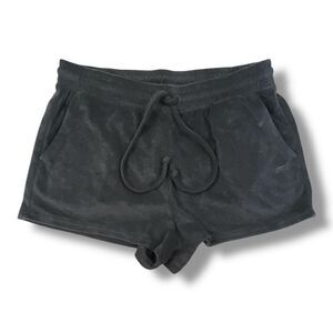 Fabletics Island Terry Black Athletic Shorts Size Large